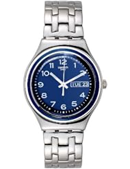 Swatch YGS765G blue influence blue dial metal bracelet unisex watch NEW