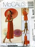 McCall's Oriental Dress, Jacket, Duster, Top, Pants Sewing Pattern # 4078