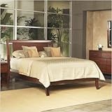 Modus Furniture Nevis King Size Low Profile Sleigh Bed, Spice