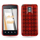 TPU Skin Cover for T-Mobile G2x, Argyle Red