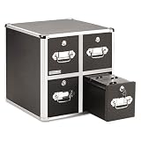 Vaultz Products - Vaultz - Four-Drawer CD File Cabinet, Holds 660 Folders/240 Slim/120 Std. Cases - Sold As 1 Each - High-capacity CD storage. - Key lock drawers. - Accommodates Vaultz CD folders, slim cases or full size jewel cases.