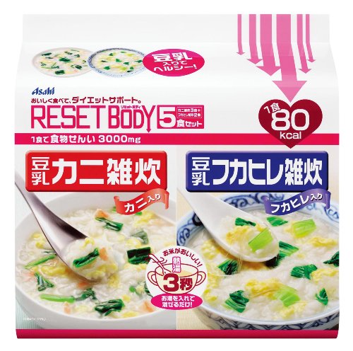リセットボディ豆乳カニ雑炊&フカヒレ雑炊 5食