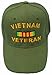 Vietnam Veteran Cap w/ Bumper Sticker OD Green Vet Hat Army Navy Air Force Marine