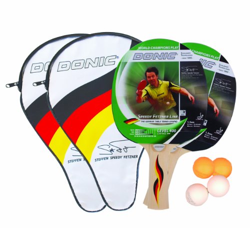 Donic-Schildkr&ouml;t Tischtennis-Set SPEEDY Fetzner 400 Cover, schwarz-rot-gr&uuml;n, 35,0 x 21,5 x 5,0 cm