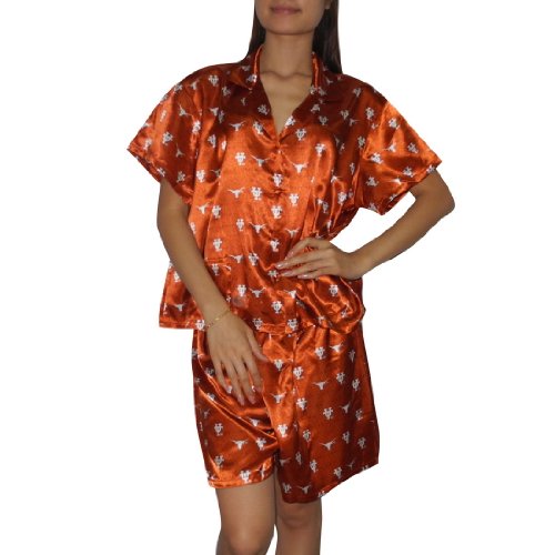 2PC SLEEPWEAR SET: NCAA Texas Longhorns Womens Gorgeous Pajama / Loungewear Set - Brown (Size: XL)
