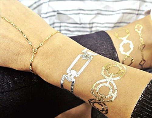 GC Gold Body Jewel Peacock Style Hand Neck Fake Temporary Tattoo Sticker OSM-08