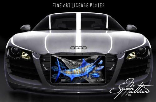 Custom Art Fishing License Plate Lobster Dive Reef Spearfishing Underwater Sea Life