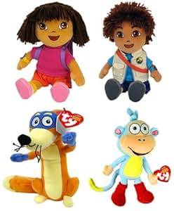 Amazon.com: Ty Beanie Baby Set of 4 Beanie Babies (Dora