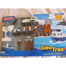 Fisher Price Retired GEOTRAX Oceanside Flier RC Play Pack Bonus Set by GeoTrax