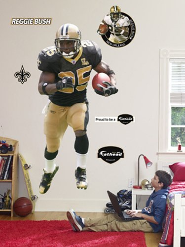 Fathead NFL Player Wall Graphics - Reggie Bush - New Orleans Saints