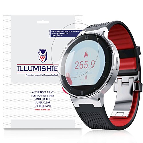 iLLumiShield - Alcatel OneTouch Watch Screen Protector with Lifetime Replacement Warranty - Ultra Clear HD Film with Anti-Bubble and Anti-Fingerprint - High Quality Invisible LCD Shield - [3-Pack]