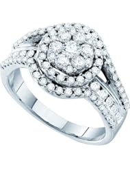 1.01CTW DIAMOND LADIES FLOWER RING