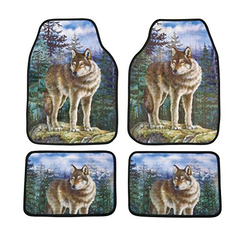 Nature Wolf Car Mats - Set of 4