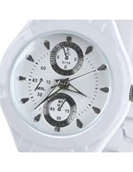 Orient Idea Ori-0262E Round Case Quartz Wrist Watch with Alloy Band for Women - White