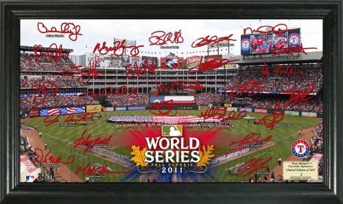 MLB Texas Rangers 2011 World Series Signature Field