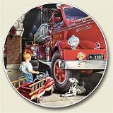 AutoCoaster ~ Fire Station ~ Tile Drink Coaster for car cupholder - code 677