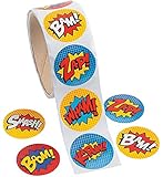 Superhero Sticker Roll - 100 pc