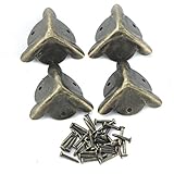 【ノーブランド 品】4本 三角形 ボックス 足 家具 コーナー フット 装飾 プロテクター カバー　ケースプロテクター