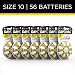 Rayovac Hearing Aid Batteries Size 10, 56-Pack