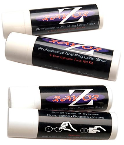 RayZor Eyewear Anti Fog Wax Stick For Sunglasses, Ski SnowBoard Goggles, MotorCycle Visors and all Optical Eyewear.