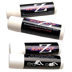RayZor Eyewear Anti Fog Wax Stick For Sunglasses, Ski SnowBoard Goggles, MotorCycle Visors and all Optical Eyewear.