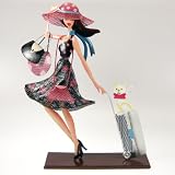 Frequent Flyer Girl Earring Holder Jewelry Stand Pink & Black All Metal