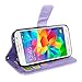 Core Prime/Prevail LTE Case, Cellularvilla [Stand Feature] Wallet Case Premium Pu Leather Flip Cover [3 Card Slots] for Samsung Galaxy Core Prime/Galaxy Prevail LTE (SM-G360) (Purple Glitter)