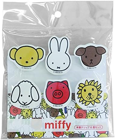 Dick Bruna / 6 Wood Clips / Animals Faces　DB900