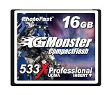 PhotoFast G-Monster 533倍速 16GBコンパクトフラッシュカード読込80MB/s 書込40MB/s GM-533CF16ML