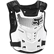 Fox Racing Proframe LC Men's Roost Deflector Off-Road Motorcycle Body Armor w/ Free B&F Heart Sticker Bundle - White