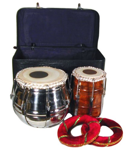 CasaPercussion Tabla Set, Professional Quality, Rod Tunable, with Case
