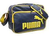 PUMA プーマ TSマット エナメルショルダーバッグ Mサイズ 065433 02 ニューネイビー/チームイエロー