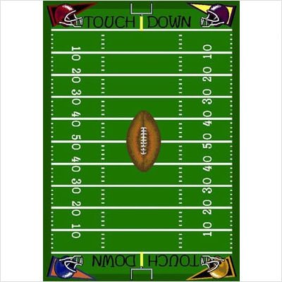 Football Fun Rug Size: 7'8 x 109