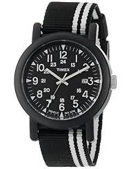 Timex Unisex T2N3309J Originals Camper Black Slip-Thru Nylon Strap Watch