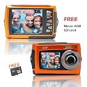 Dual Screen 18MP Aqua5800 Orange (with Micro4GB) Waterproof Camera