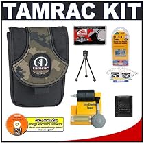 Tamrac 5204 T4 Deluxe Camera Bag (Camo) + Accessory Kit for Nikon Coolpix, Canon PowerShot, Pentax Optio, Olympus Stylus, Fuji FinePix, Kodak EasyShare, Casio Exilim, Panasonic Lumix, Samsung and Sony Cyber-Shot Digital Cameras