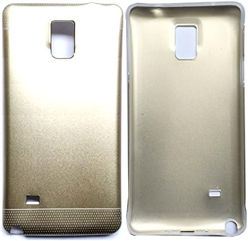 Note 4 Case,Galaxy Note 4 Case,Note 4 2in1 Case,Note 4 Hybrid Case,Galaxy Note 4 Case Cover,Candywe 2in1 Alumiun+PC Hybrid Back Caes Cover For Samsung Galaxy Note 4 Gold