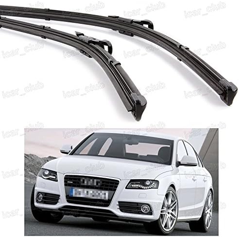 2Pcs 24" 20" Car Front Windshield Wiper Blade Bracketless for Audi A4 2008-2015