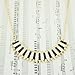 BUYINHOUSE Golden Gothic Punk Rock DJ Bar Vertical Stripes Necklace Pendant - Black&White