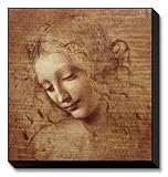 Female Head (La Scapigliata), c.1508 Stretched Canvas Poster Print by Leonardo da Vinci , 16x17