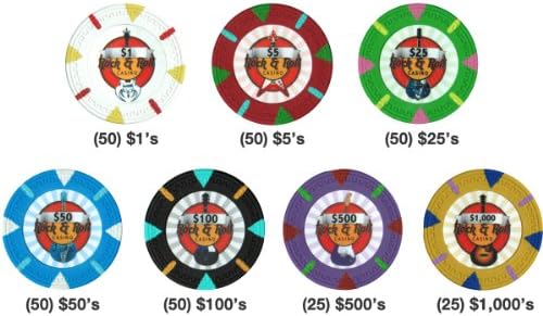 Claysmith Gaming 300-Count 'Rock & Roll' Poker Chip Set in Aluminum Case, 13.5gm
