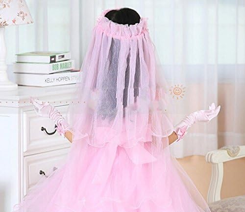 Pink Bud Silk Wedding Bridesmaid Flower Girl Wreath Wedding Headband Veils