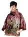 Aris A 100% Nylon Velour Kimono Style Floral Coat Jacket in Mauve Large
