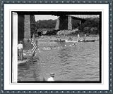 Historic Print: Start of 1st Nat'l Long Distance Swimming Race, 8/22/25