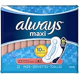 Always Maxi Pads Max Pro W/Flexi-Wings Unscented 22 Count
