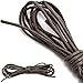 DailyShoes Children Round Waxed Shoelaces Oxford Flat Dress Canvas Shoe Laces, (Great for Children's Shoes), (ONE PAIR), Dark Brown, 36