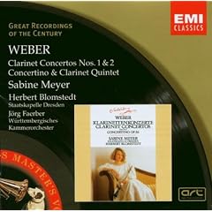 Weber : Concertos pour clarinette 1 et 2 / Concertino & Quintette pour clarinette (Coll. Great Recordings Of The Century)