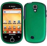 For T-Mobil Samsung Gravity Smart T589 Accessory - Rubber Green Hard Protec ....