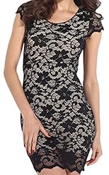 Sexy Embroidered Lace Backless Club Dress/Mini Dress 