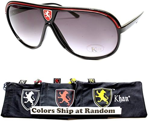 Aviator Pilot Turbo Vintage Retro Fashion Sunglasses Mens Womens A42 (42 black-red, black)